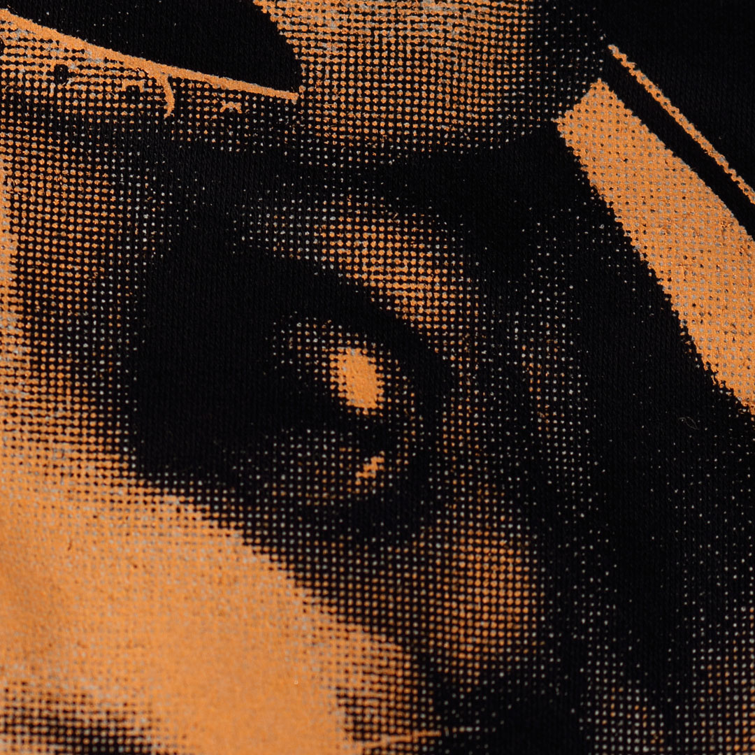 背面局部網版網點印花