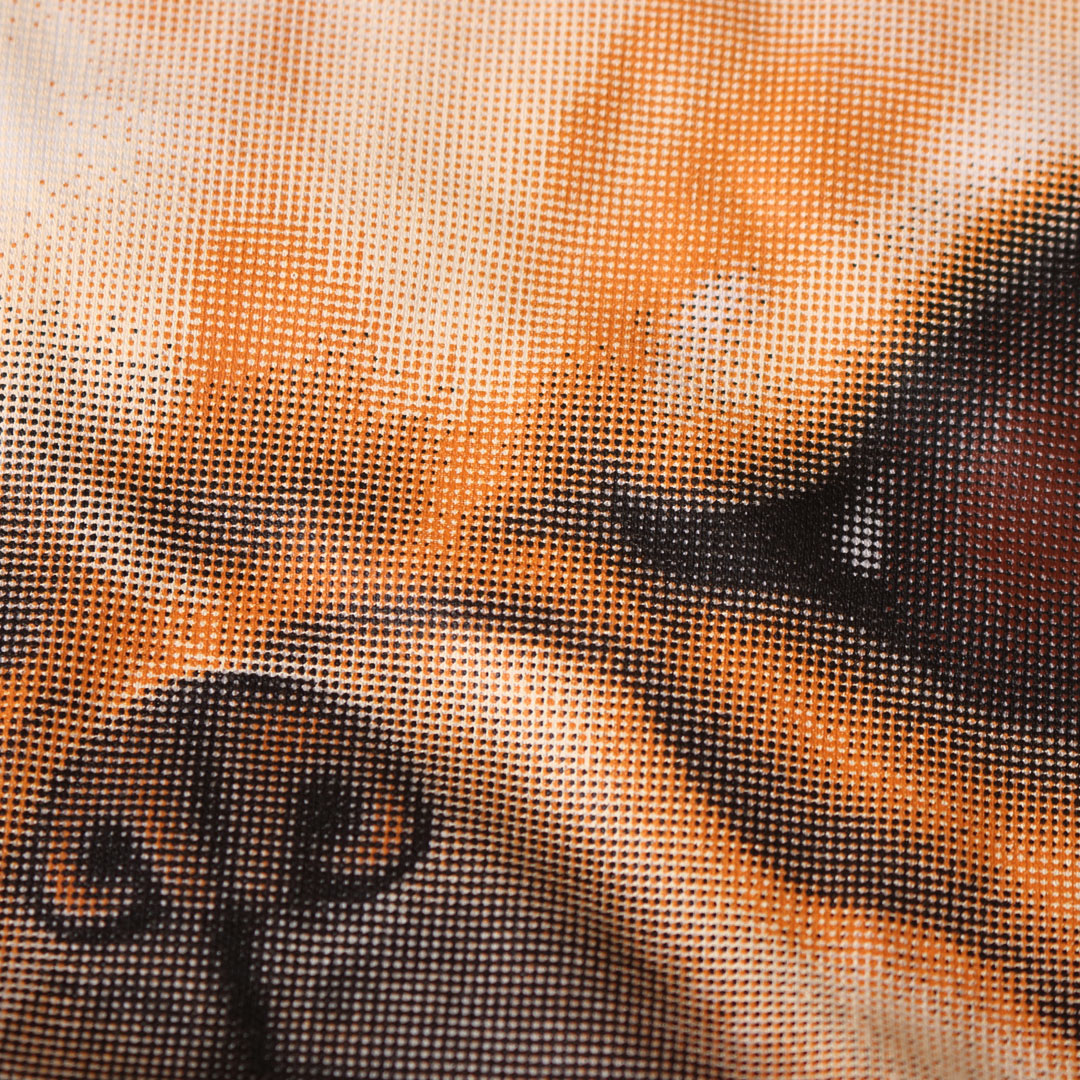 正面局部網版網點印花