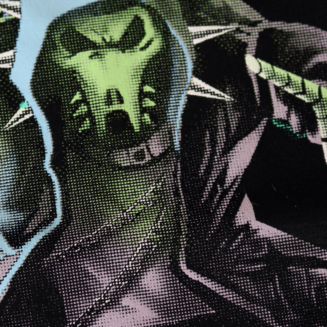 正面局部網版網點印花