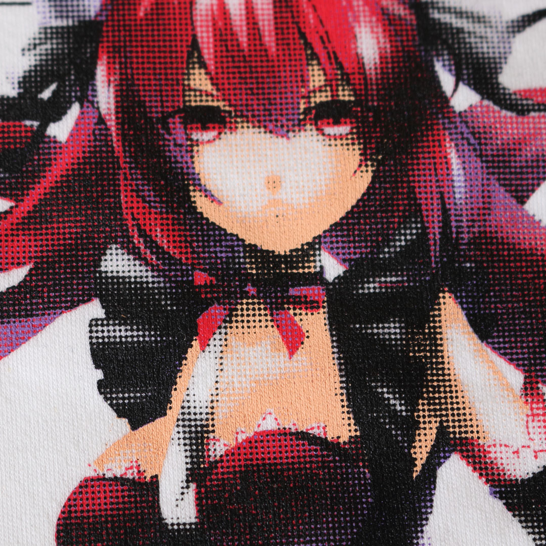 正面局部網版網點印花