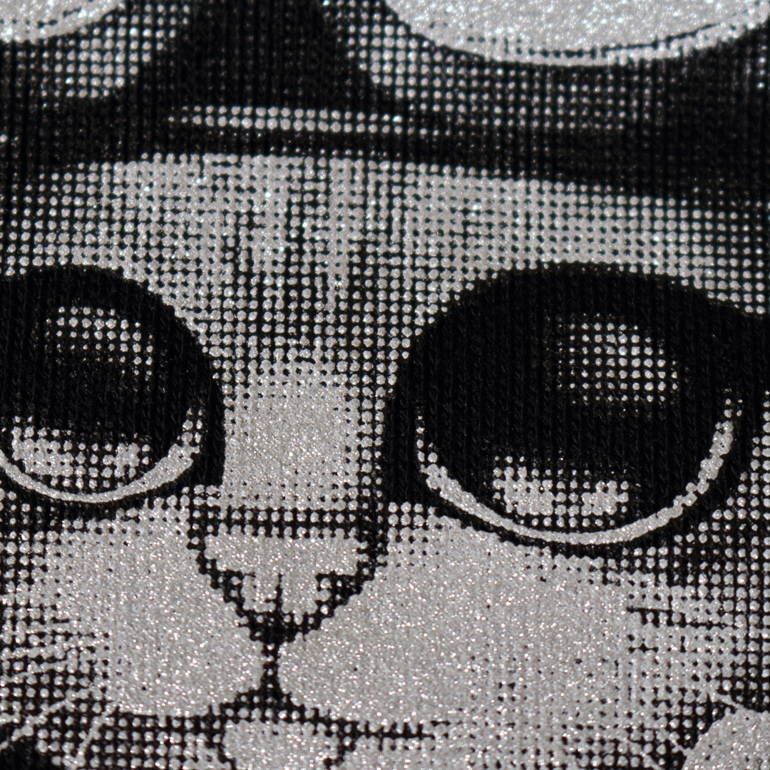 正面局部網版網點印花