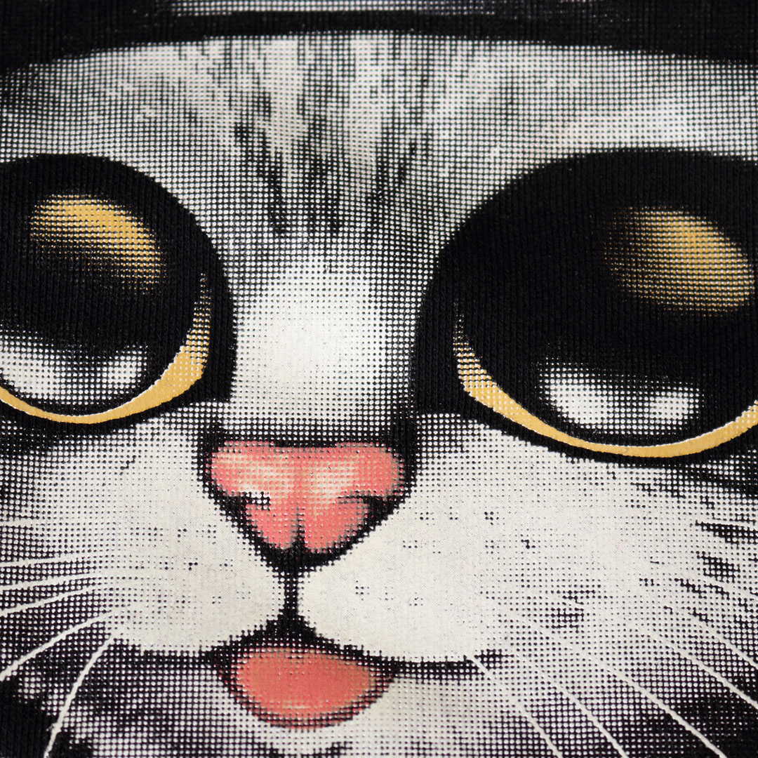 背面局部網版網點印花