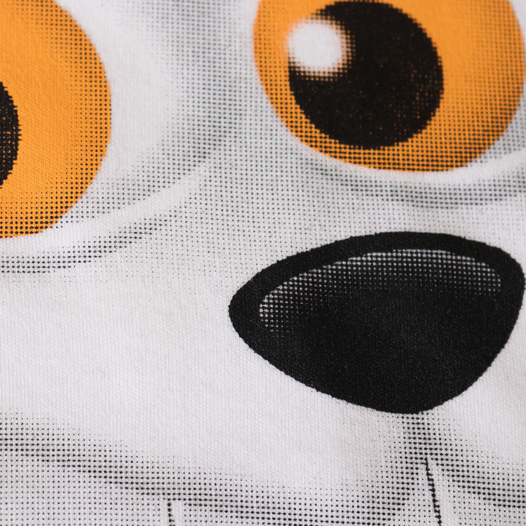 正面局部網版網點印花