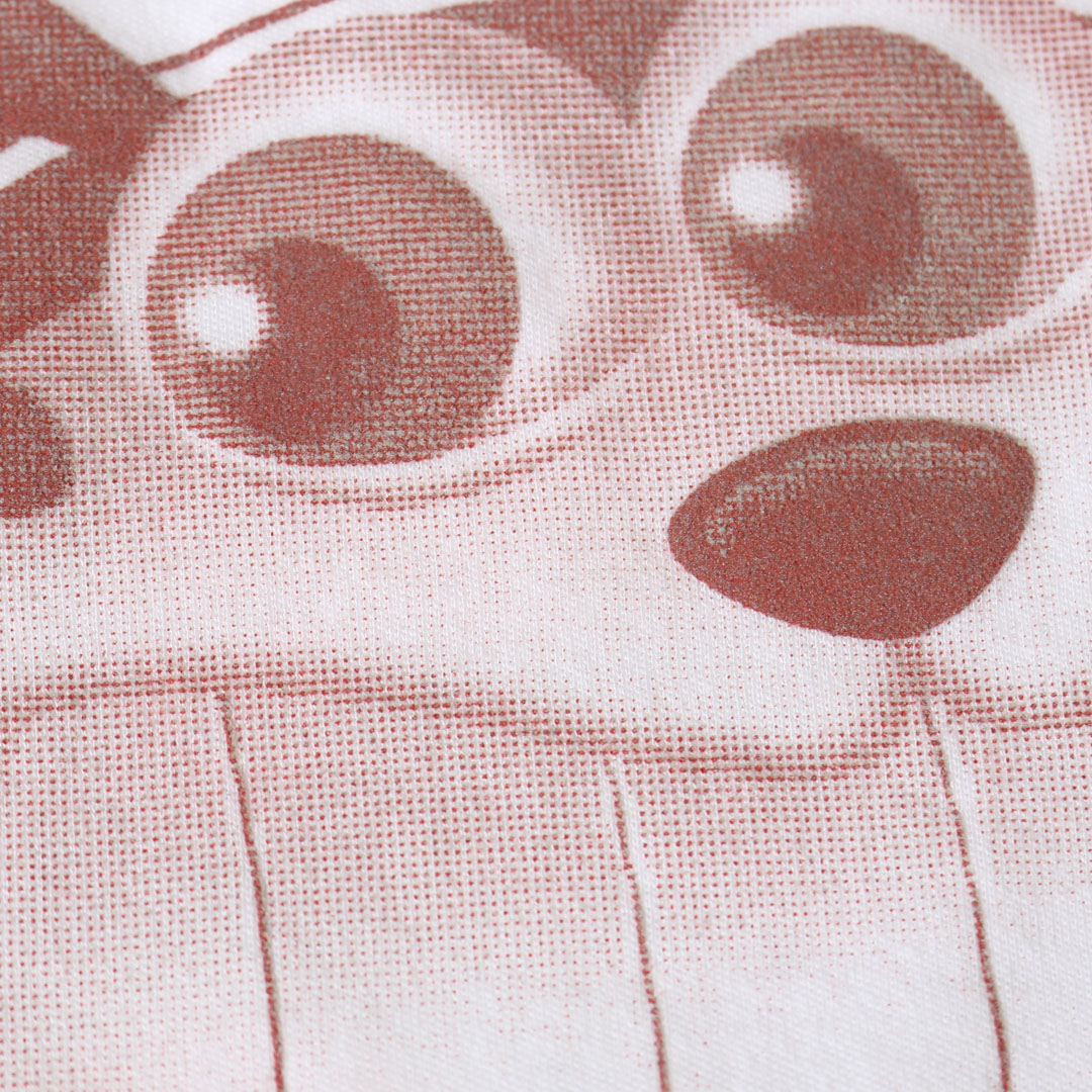 背面局部網版網點印花