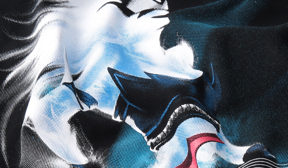 正面局部網版網點印花