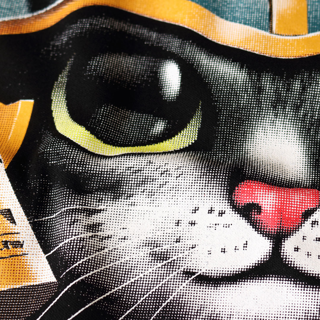 正面局部網版網點印花