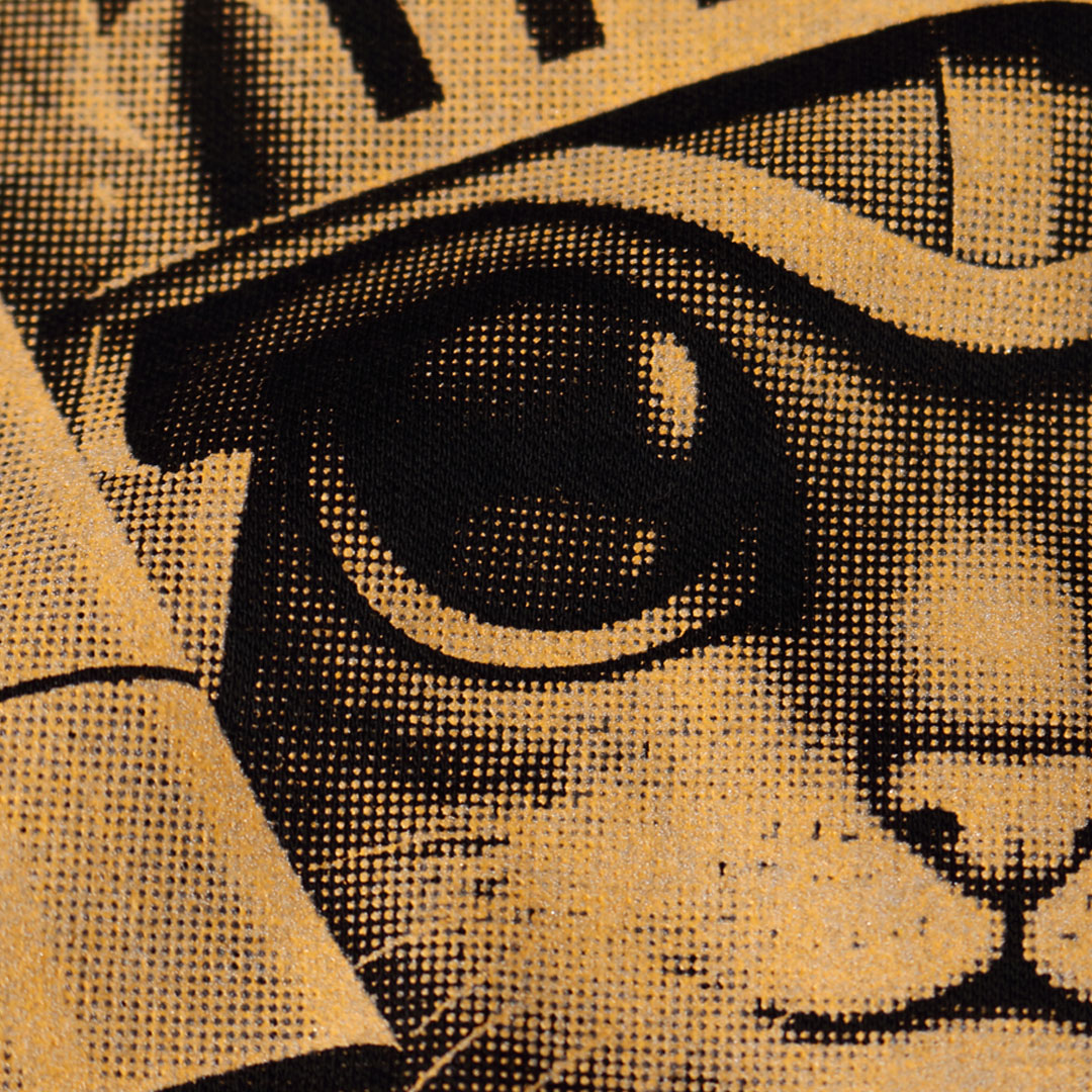 背面局部網版網點印花