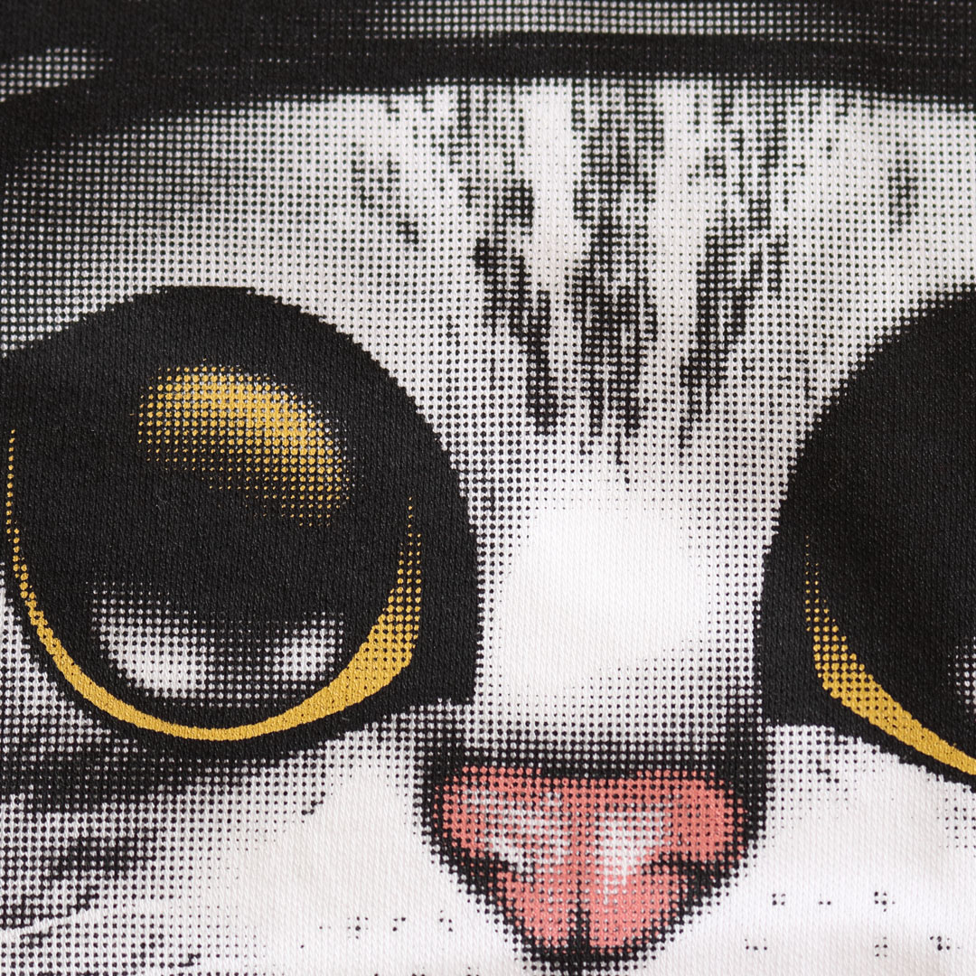 正面局部網版網點印花