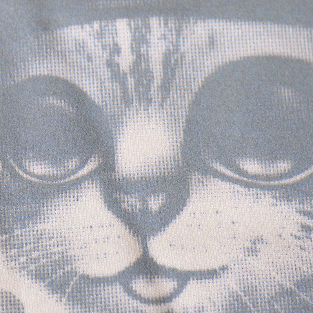 背面局部網版網點印花