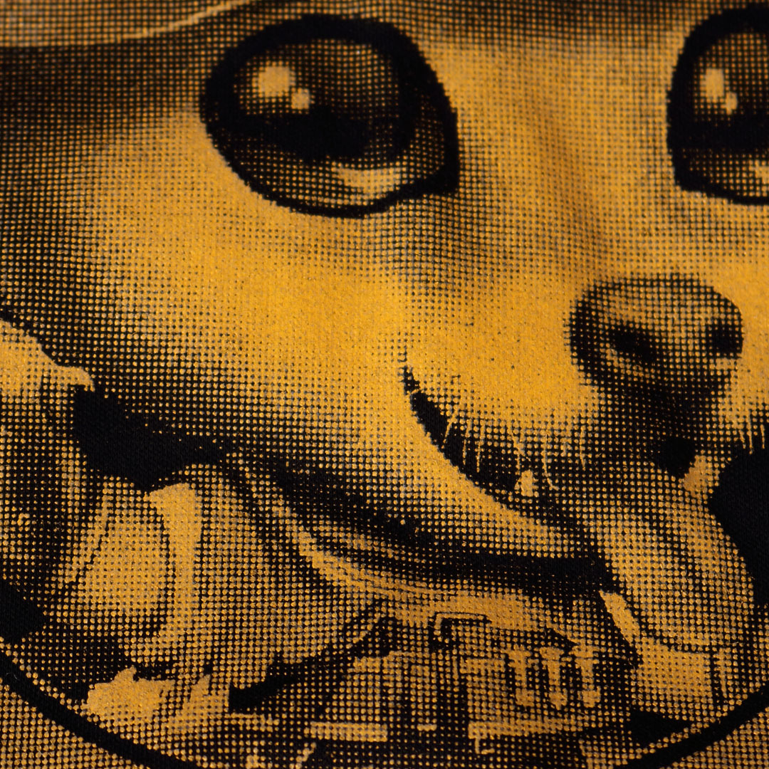 背面局部網版網點印花