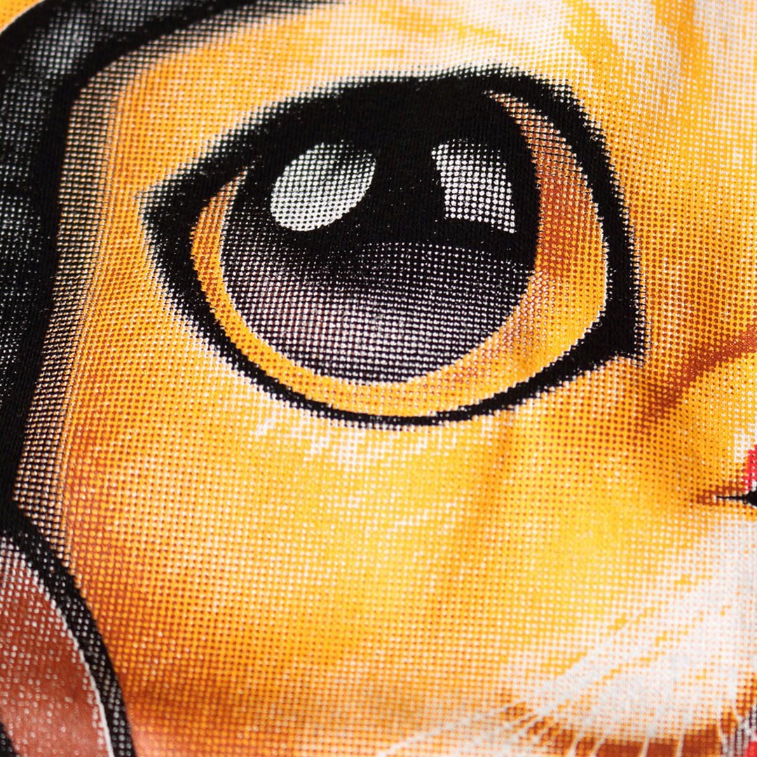 正面局部網版網點印花