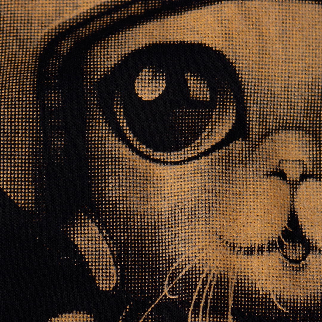 背面局部網版網點印花