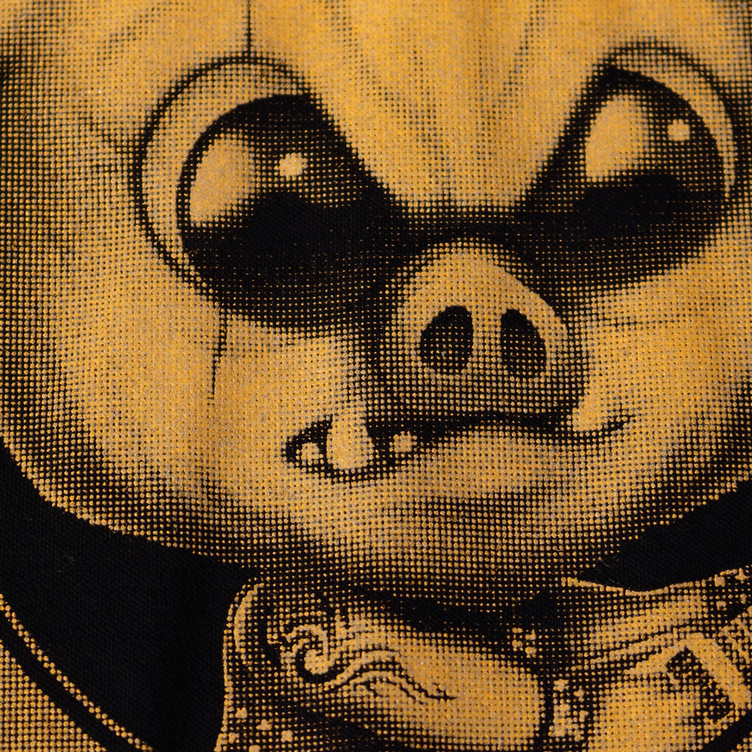 背面局部網版網點印花